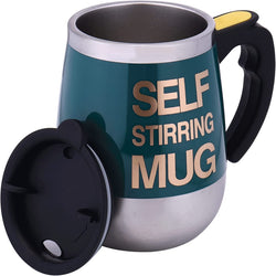 IAMPDD Self Stirring Mug Auto Self Mixing Stainless Steel Cup for Coffee/Tea/Hot Chocolate/Milk Mug for Office/Kitchen/Travel/Home -450ml/15oz The best gift（Sea blue）