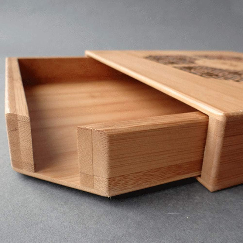 Bamboo Tea Organizer Box With Drawer | Bamboo Tea Bag Storage Chest, For Puerh Cake Tea Holder Tray Accessories (One Drawer)