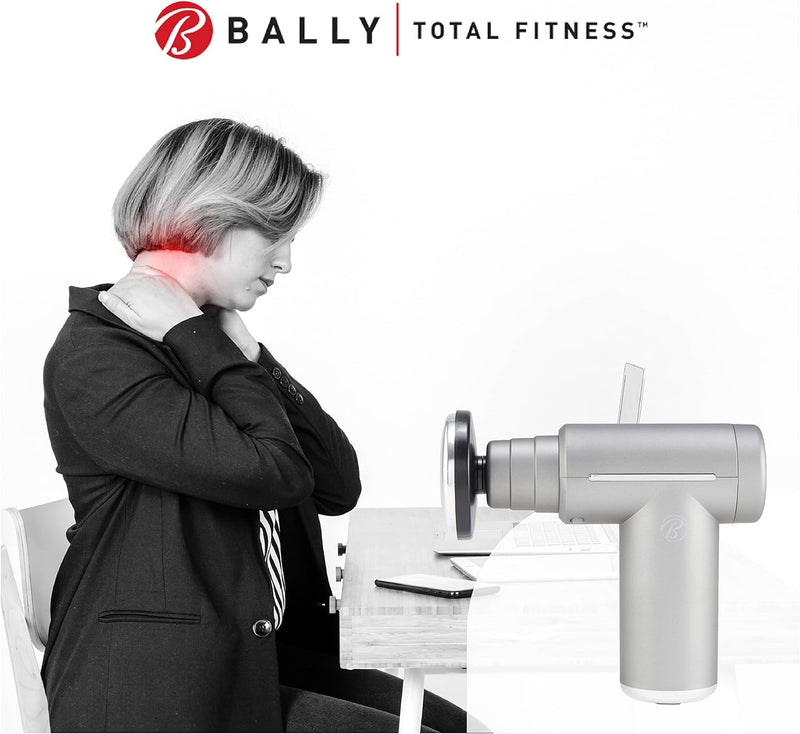 Bally Recovery Massage Gun, Premium Cordless Recovery Massager with 6 Heads and Hot Cold Therapy, Compact Muscle Deep Tissue Treatment for Any Pain Relief and Relaxation, Portable Percussion Massager