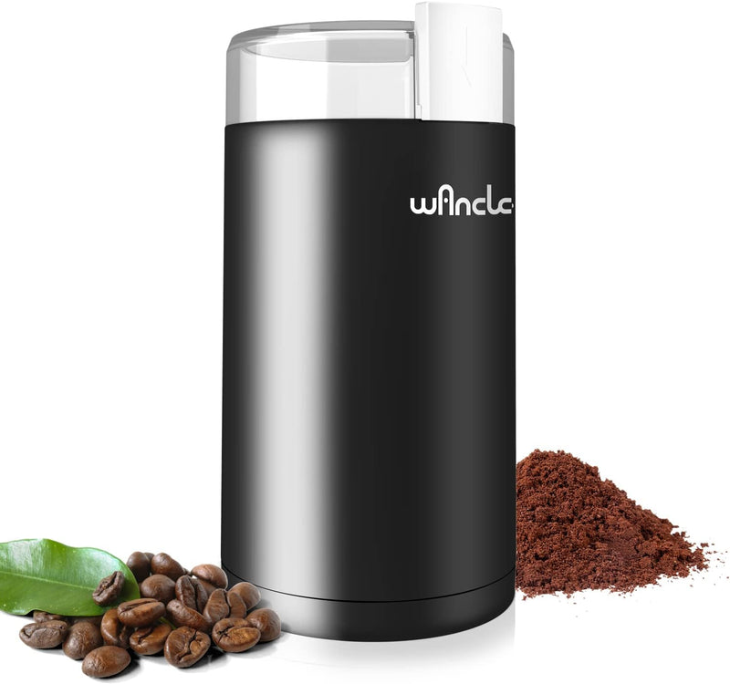 Coffee Grinder, Wancle Electric Coffee Grinder, Quiet Spice Grinder, One Touch Coffee Mill for Beans, Spices and More, with Clean Brush (Dark Blue)