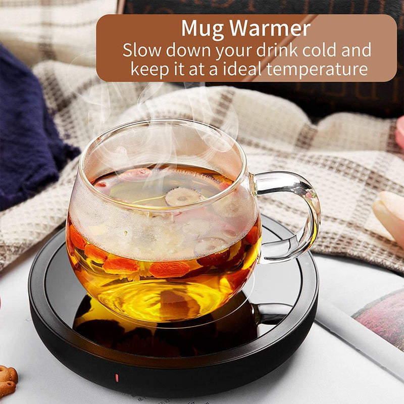 DOPUDO Helios Coffee Mug Warmer for Desk, 36w Wax Warmer for Large Cups & Teapots, 4 Hours Auto Shut Off Smart Coaster with 3 Temperature Settings, Electric Beverage Heater