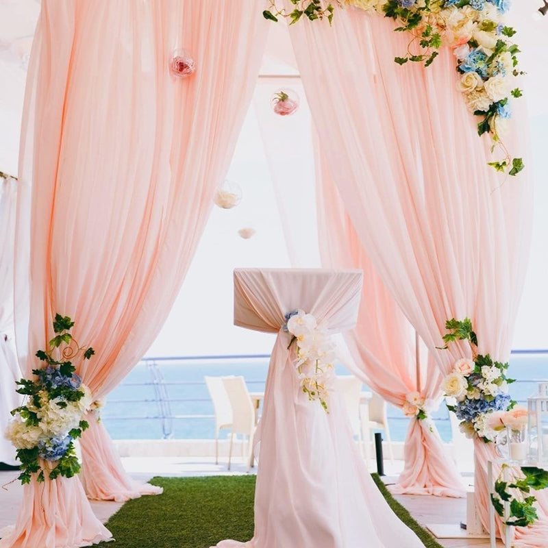 Blush Wedding Arch Drapes - 19ft Length 28 Width - Home Decor