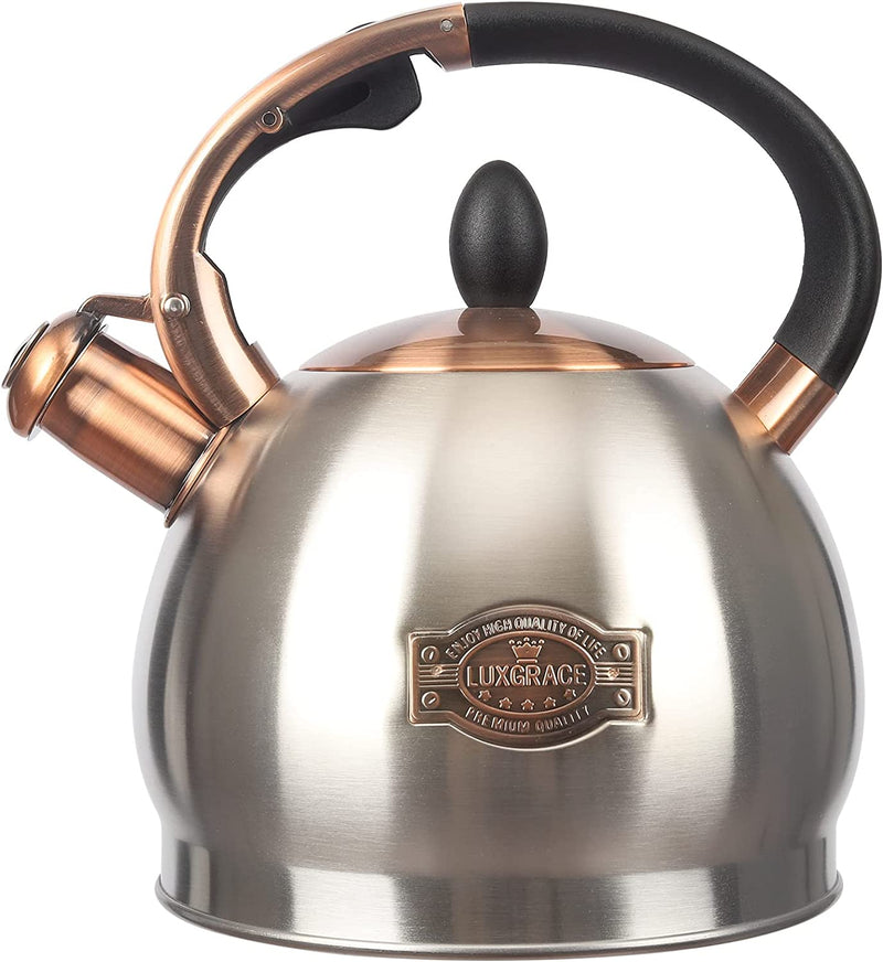 3Quart Whistling Tea Kettle Classic Teapot Stainless Steel Teakettle with Cool Grip for Stovetop