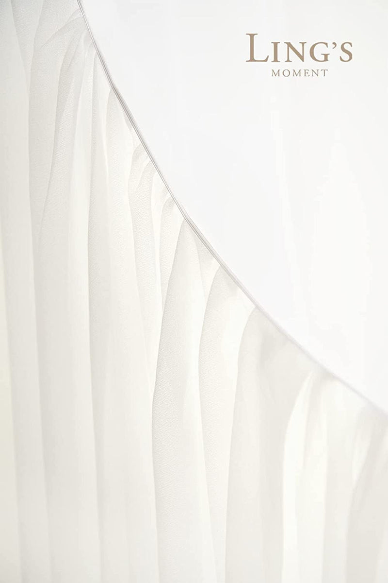 New Version Easy Hanging Wedding Arch Draping Fabric 3 Panels 30" W X 26.5Ft for Wedding Ceremony Reception Swag Decorations (Ivory + Coral Peach + Burnt Orche)