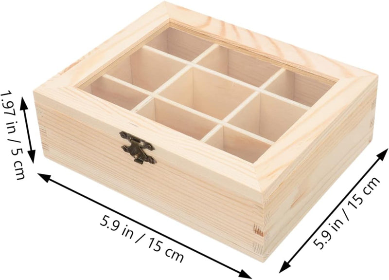 Housoutil Storage Drawers Wood Sugar Bag Box Tea Box Tea Organizer Box Tea Chest Organizer Tea Bag Organizer Tea Bag Holders Food Storage Organizer Container Box Compartment Tea Box Coffee