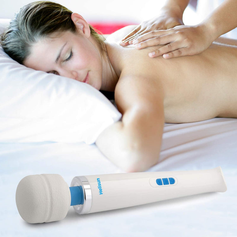 Magic Massager Rechargeable Cordless Wand Massager USB Charging 8 Speeds and 20 Frequencies Handheld Electric Back Massagers for Neck and Back Quiet