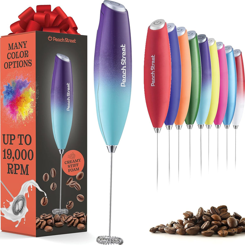 Powerful Handheld Milk Frother, Mini Milk Foamer, Battery Operated (Not included) Stainless Steel Drink Mixer for Coffee, Lattes, Cappuccino, Frappe, Matcha, Hot Chocolate.