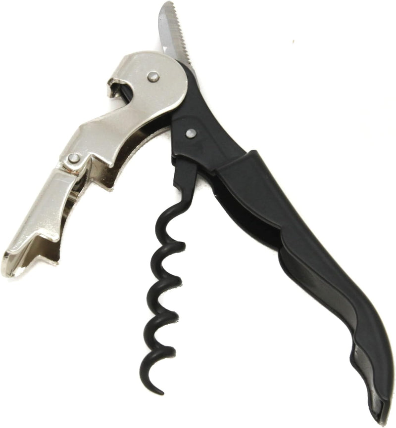 Chef Craft Select Waiters Corkscrew with Foil Cutter and Bottle Opener, 5 inches in Length, Stainless Steel/Black