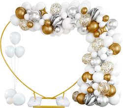 Golden Heart Balloon Arch Frame - 67 Ft Backdrop Stand for Wedding or Party Decor