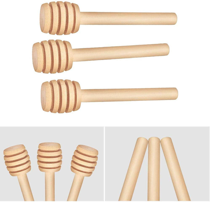 20 Pcs Honey Sticks Mini Honey Dipper, 3inch Wooden Honey Comb Honey Dispenser for Honey Jar Dispense Drizzle Honey, Wedding Party, Gender Reveal Party Supplies