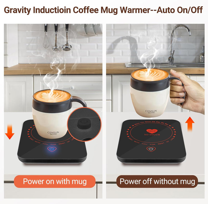 Coffee Mug Warmer for Desk with Auto Shut Off, Coffee Cup Warmer for Desk Office Home-Xmas Coffee Gifts