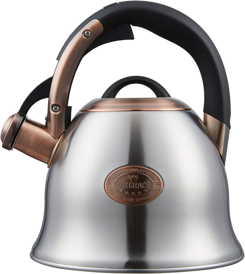 s-p Whistling Tea Kettle Stove Top Teapot, Stainless Steel Teakettle (2.8 QUART, Blue)