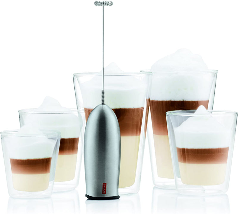 Bodum Schiuma Battery Operated Milk Frother, 8.5 Inches, Black