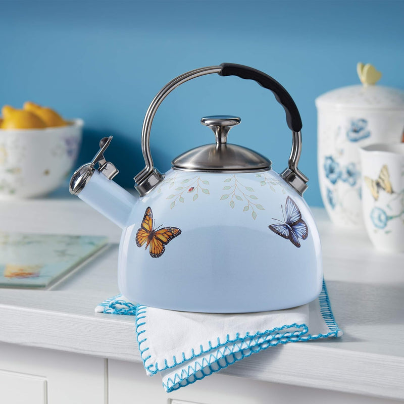 Lenox Butterfly Meadow Tea Kettle, Rust Resistant