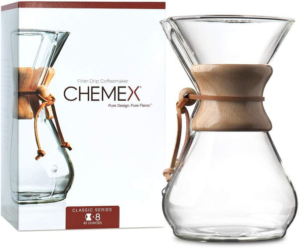 CHEMEX Bundle - 8-Cup Classic Series - 100 ct Square Filters - Exclusive Packaging