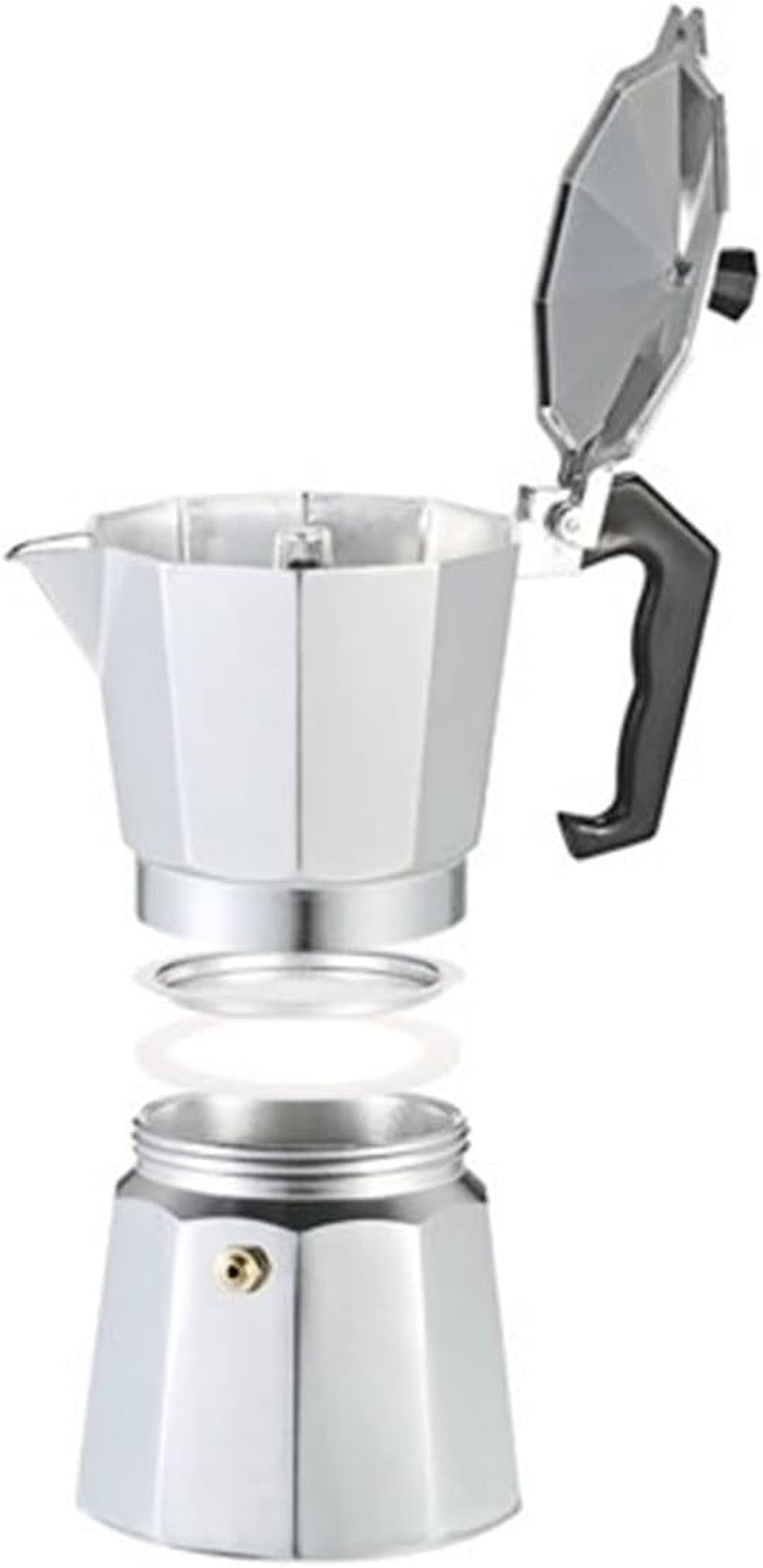 Baukon Aluminum Italian Espresso Coffee Stovetop Maker Pot Percolator (1 Cup / 50 ml)