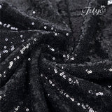 Black Sequin round Tablecloth - 72" Sparkly Tablecloth for Your Vintage Weddings