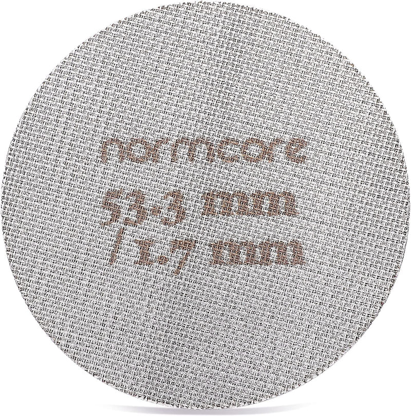 Normcore 53.3mm Puck Screen - Lower Shower Screen - Metal Contact Screen for Espresso 54mm Portafilter Filter Basket - 1.7mm Thickness 150μm - 316 Stainless Steel