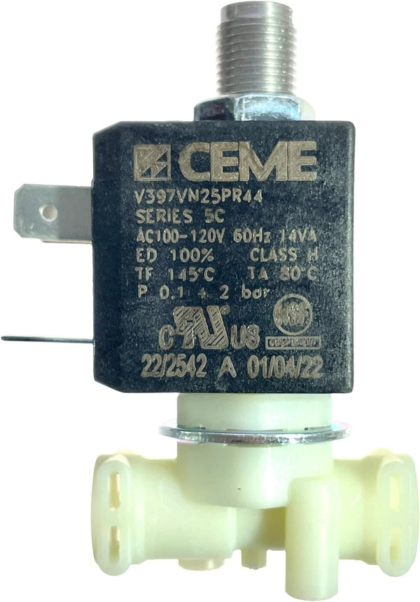 MacMaxe 3 Way Solenoid Valve – CEME V397VN25PR44 – 120V 60Hz – Replacement of OLAB 9200H for Breville Espresso Machines
