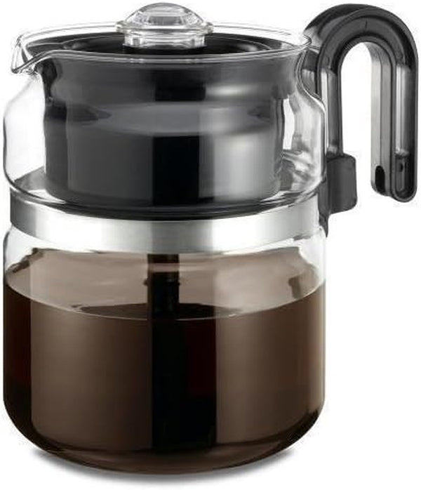 Coffee Maker Pot Medelco 8 Cup Glass Stovetop Stove Top Tea Machine Percolator