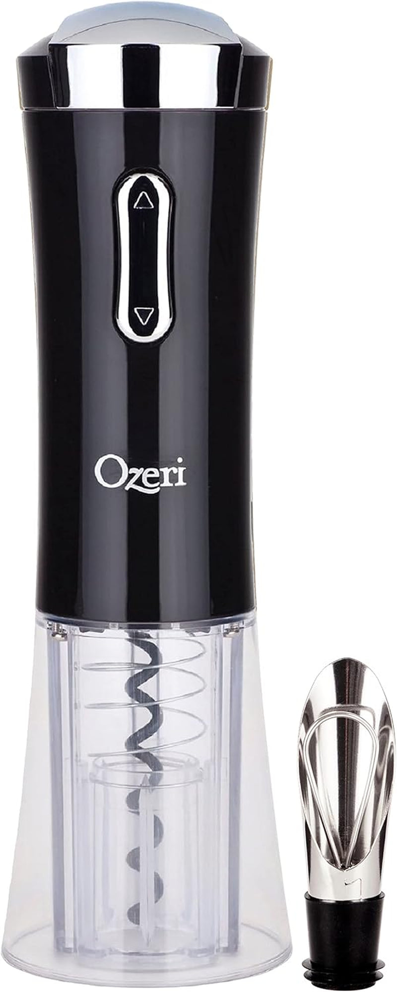 Ozeri Nouveaux II Electric Wine Opener with Foil Cutter, Wine Pourer and Stopper