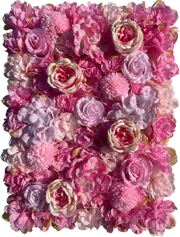 Silk Rose Wall Panels - 6 Pack Red - Wedding Party Birthday Decoration Floral Backdrop for Room and Home