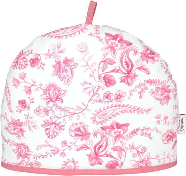 Muldale Tea Cosy for Teapot 100% Cotton Extra Thick Wadding, English Tea Cozy | Made in England, UK | Tea Cosy Covers Fit 1 to 6 Cup Teapot Warmer Neutral Kitchen Textiles Range (Vintage Pink
