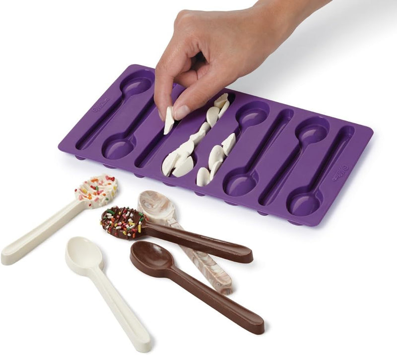 Wilton Silicone Candy Mold - Purple Spoon Shape