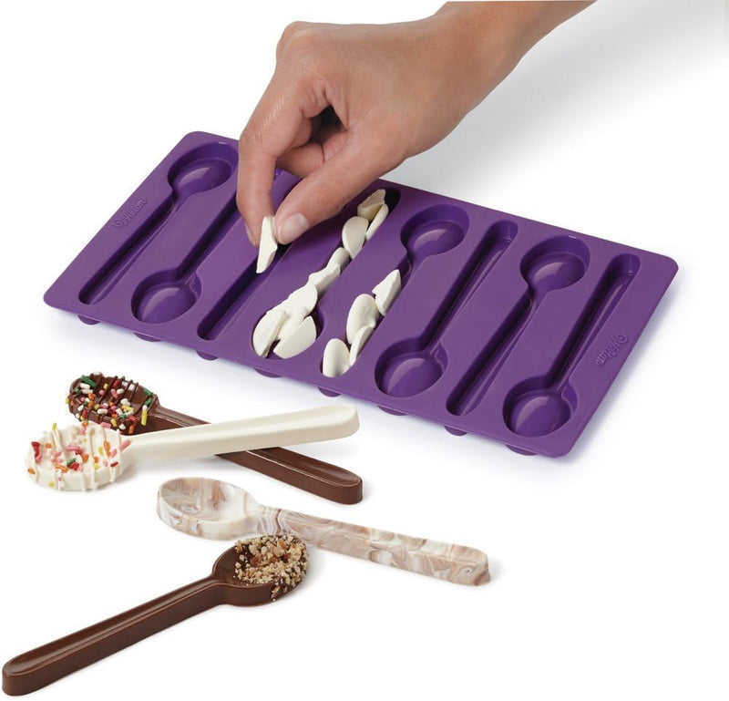 Wilton Silicone Candy Mold - Purple Spoon Shape