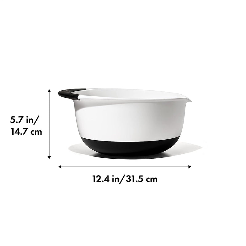 OXO Good Grips 5-Quart Mixing Bowl in WhiteBlack