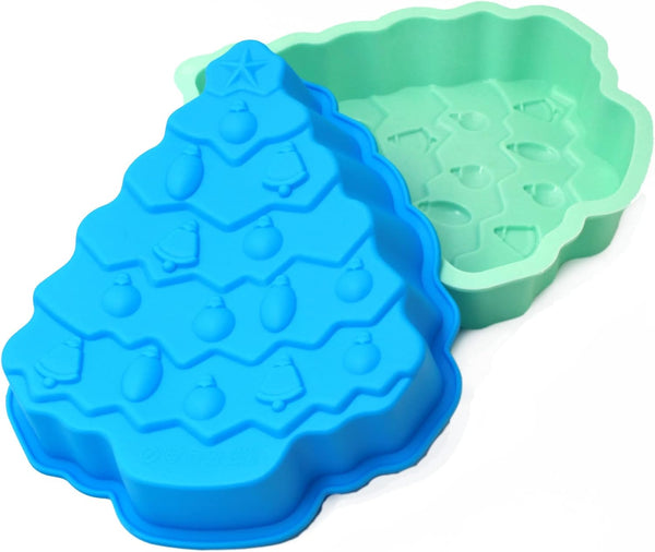 2-Pack Silicone Christmas Tree Cookie Cake Mold - X-Haibei 75 inches