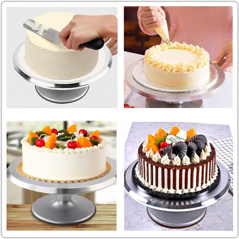 87-Piece Cake Decorating Kit with Rotating Turntable and Tools