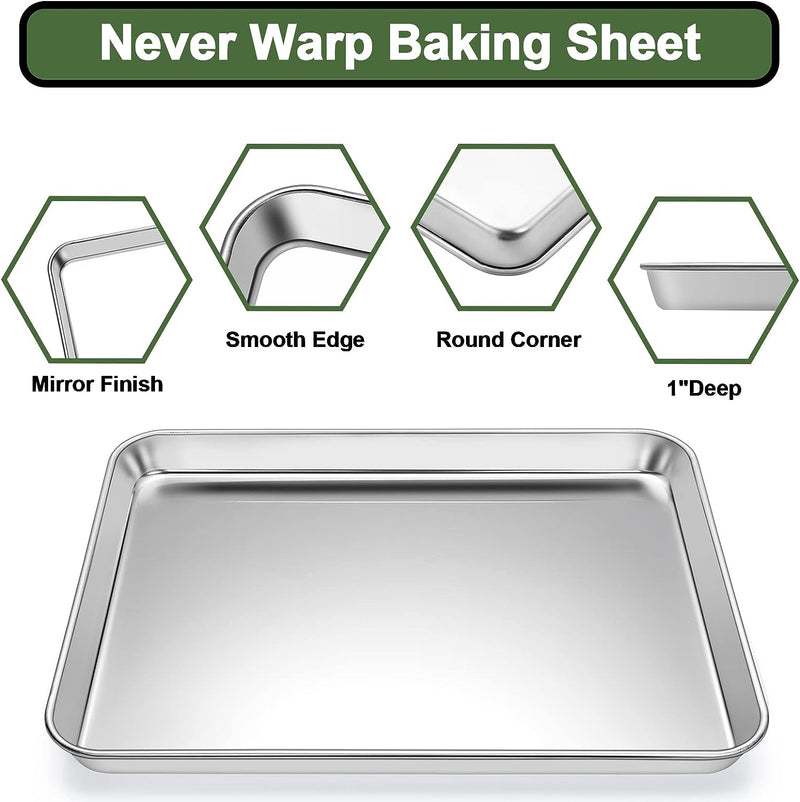Stainless Steel Baking Set - Oven Safe 9 pcs Easy Clean