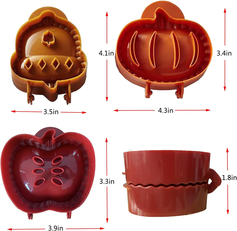 Pocket Pie Molds Hand Pie Molds - Apple Pumpkin and Acorn Shapes