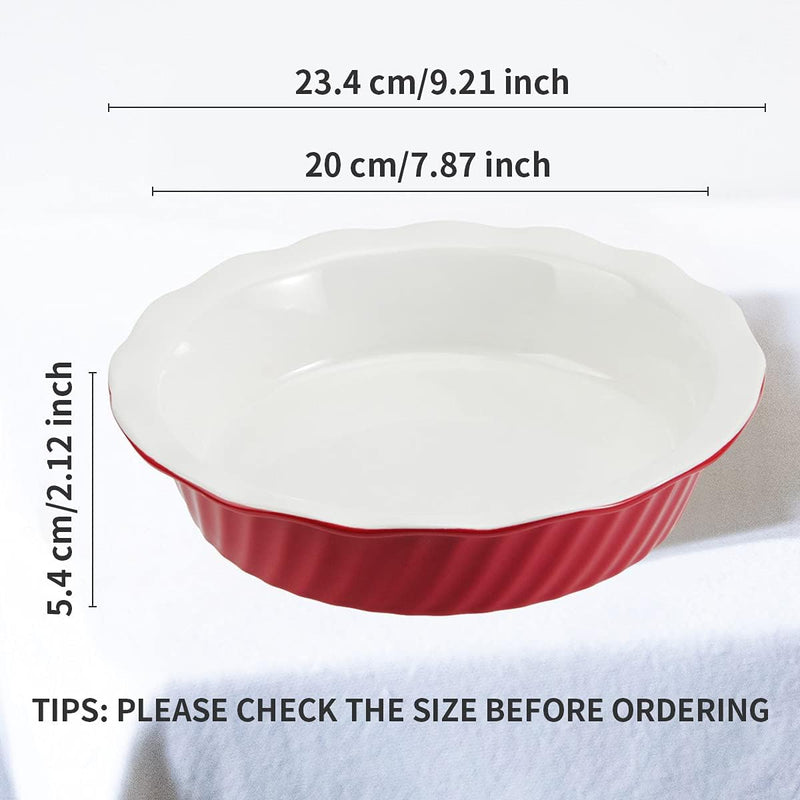 9 Ceramic Pie Pan Set - 2 Pack