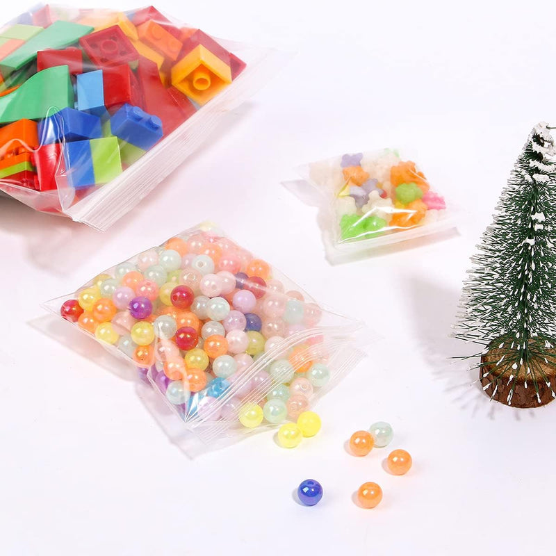 400 Small Ziplock Bags - 2 x 3 Inches Resealable Self Sealing Clear Plastic Bags for Jewelry Cookies Candy Birthday Parties