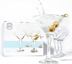 Minteer Formulas Glacier Glass - Milano Collection (Martini Glass (6 oz) - Set of 4)