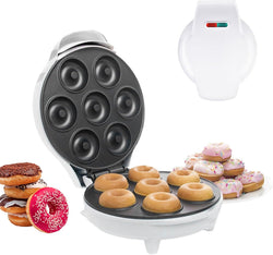 Portable Electric Mini Donut Maker with Non-Stick Double-Sided Heating for Home Breakfast  Snack Preparation