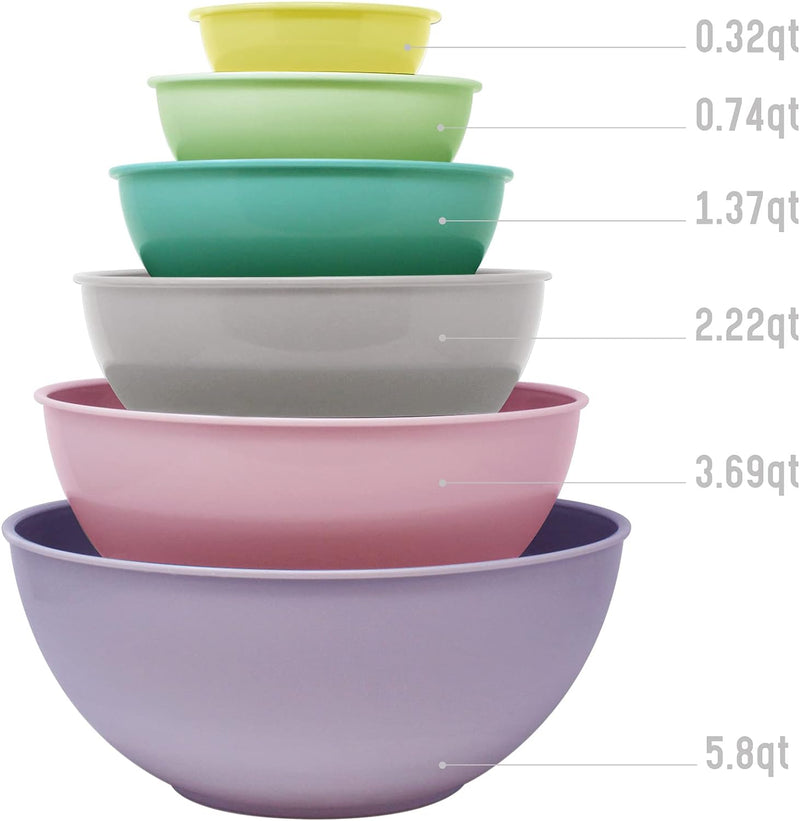 Return 12-Piece Nested Mixing Bowl Set with Lids - Dusty Rose