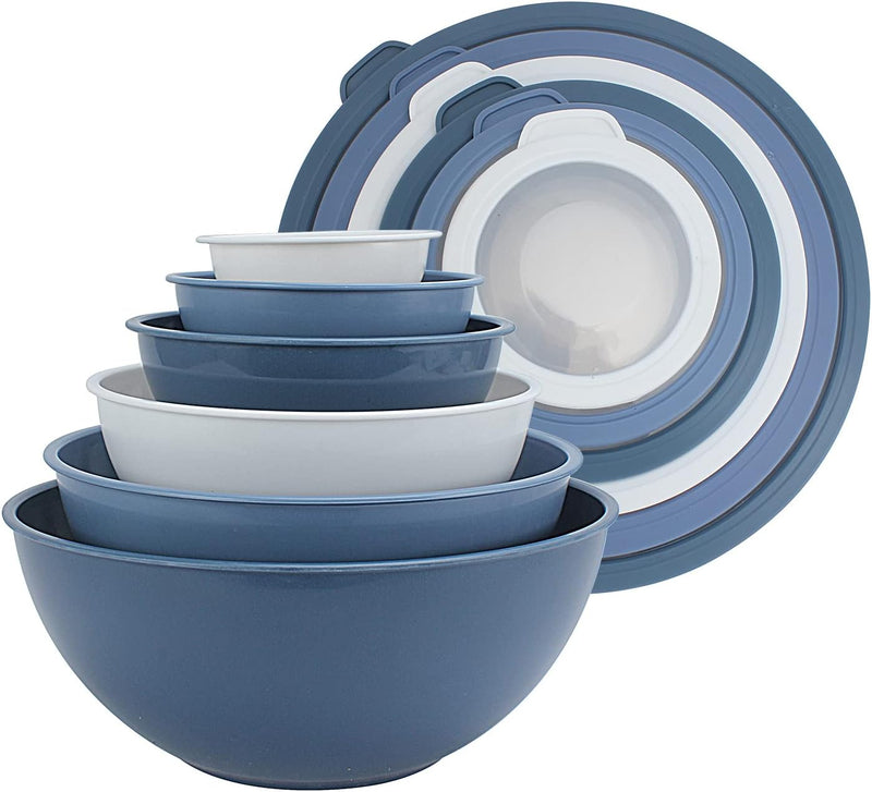 COOK WITH COLOR 12-Piece Nesting Mixing Bowls Set - Blue