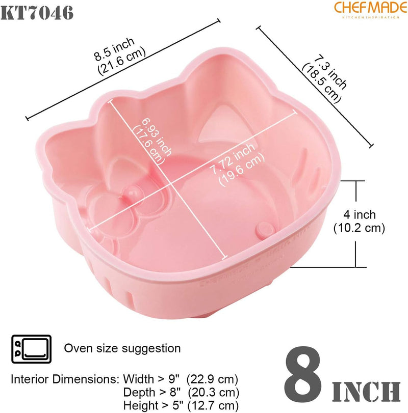 Hello Kitty Cake Pan - 4 Non-Stick Silicone Molds for Oven  Instant Pot Pink