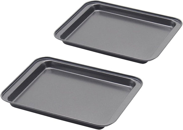 Nonstick Baking Sheets Set - 2-Pack 95 x 71 and 8 for Toaster Oven Small Household