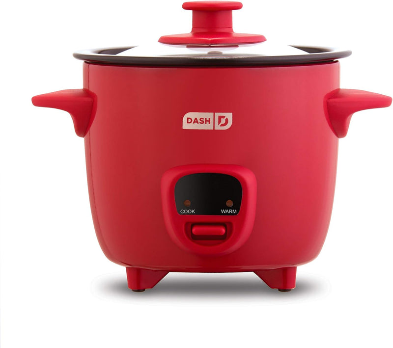 DASH Mini Rice Cooker Steamer - Nonstick Pot Keep Warm  Recipe Guide - Pink