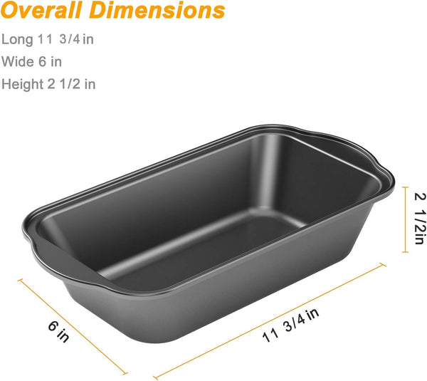 3 Pack Nonstick Carbon Steel Baking Bread Pan - Large Loaf Pan 95 x 5 - Tiawudi