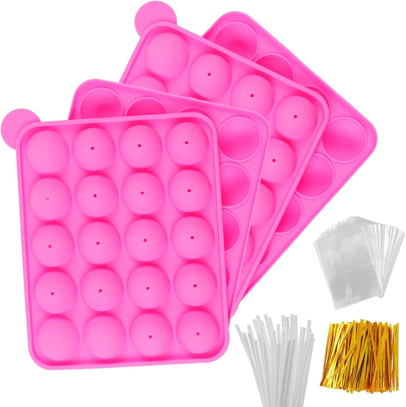 Cake Pop Maker Kit with 2 Silicone Mold Sets and 3 Tier Stand