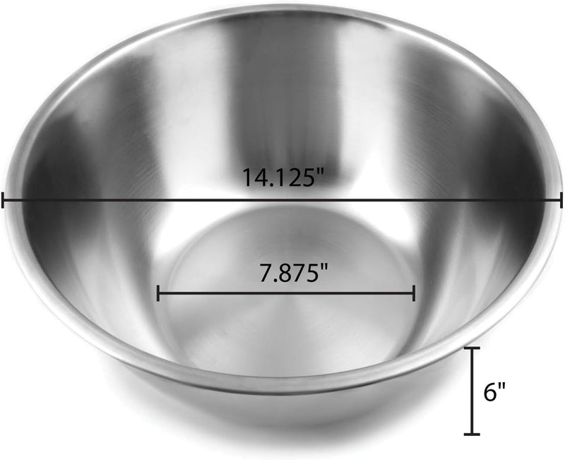 Fox Run Brands Stainless Steel Mixing Bowl - 275-Quart 9 x 9 x 4 inches - Metallic