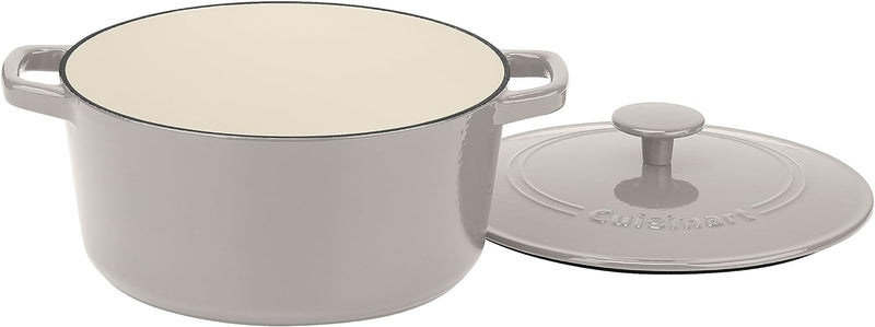 Cuisinart Cast Iron Round Covered Casserole - 7-Quart Seafoam Green