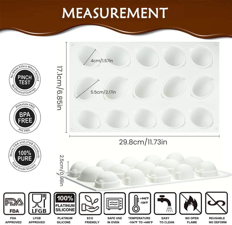 AFINSEA 3D Silicone Baking Molds for Cakes - 8-Cavity