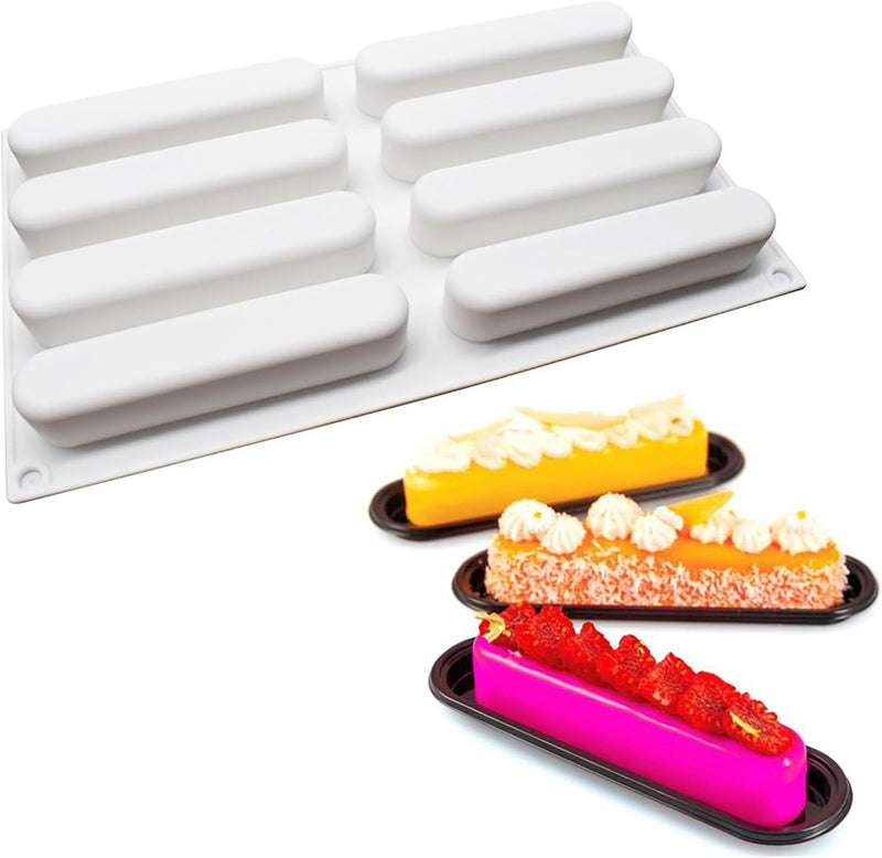 AFINSEA 3D Silicone Baking Molds for Cakes - 8-Cavity