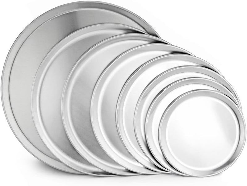 New Star Foodservice Pizza Pan - Aluminum Restaurant-Grade 12-Inch Pack of 6